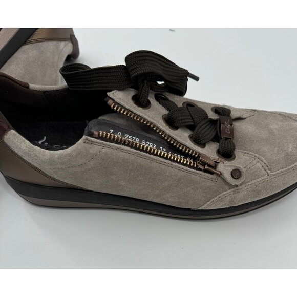 Ara Women's Sneakers in Gray with Brown Accents - Picture 10 of 11